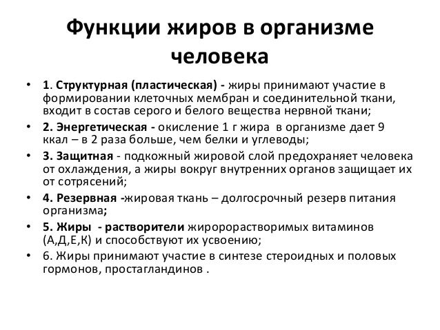 Три функции жиров