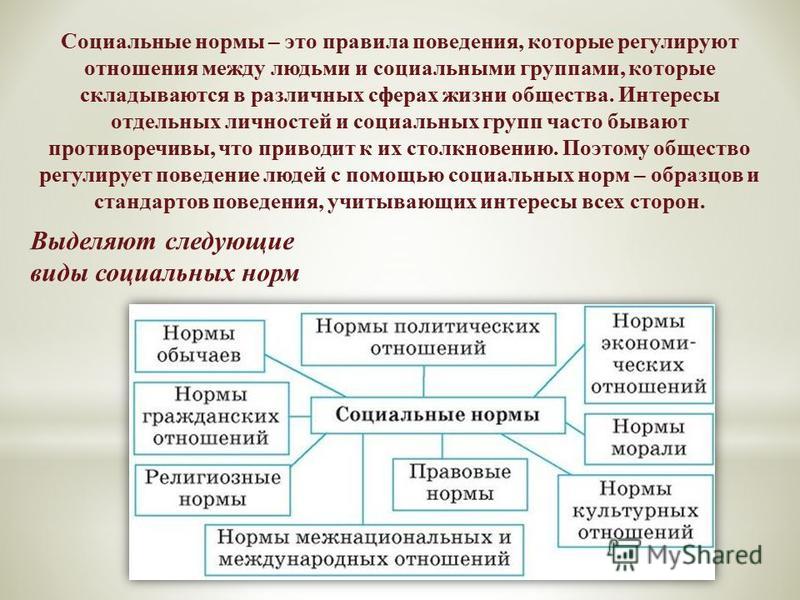 Установленные в обществе правила образцы поведения в социологии называют