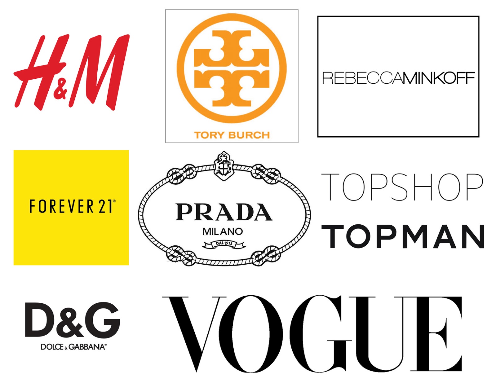 Логотипы брендов сумок