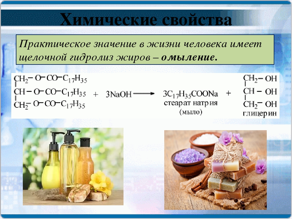 Жиры химия 10 класс конспект. Жиры реакции. Химические свойства жиров. Жиры химия химические свойства. Гидролиз сложных эфиров и жиров.