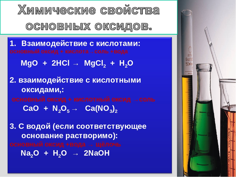 Свойства кислот взаимодействие