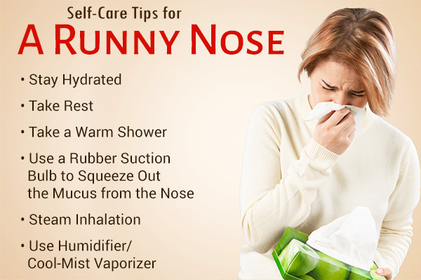 self-care tips for a runny nose