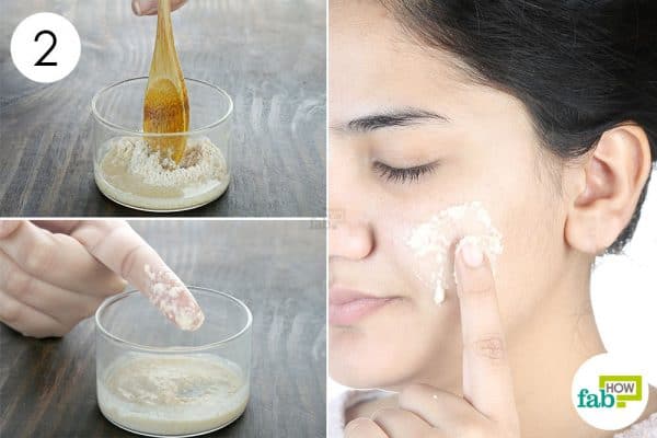 mix well and apply oatmeal face mask for rashes and allergies