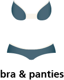 illustration of a bra and panties (underpants)