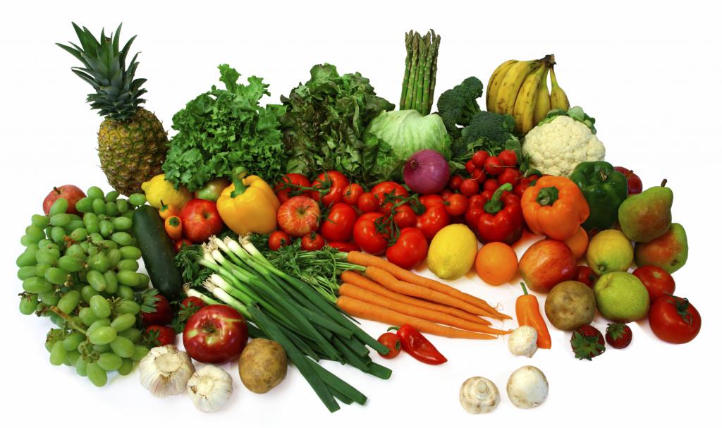 овощи и фрукты обязательны в рационе